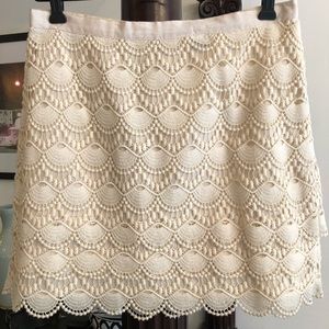 Club Monaco Anna Tiered Lace Skirt